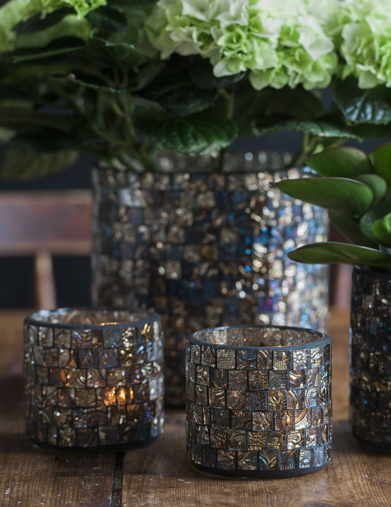 Ljuslykta Artisan Mosaic, från Majas lyktor säljs till förmån för Barncancerfonden